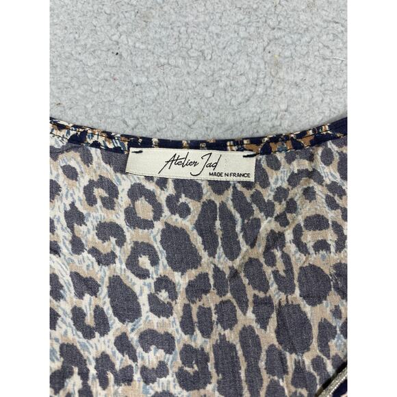 Atelier Jad Womens Size T3 Leopard Print Dress - Picture 4 of 7
